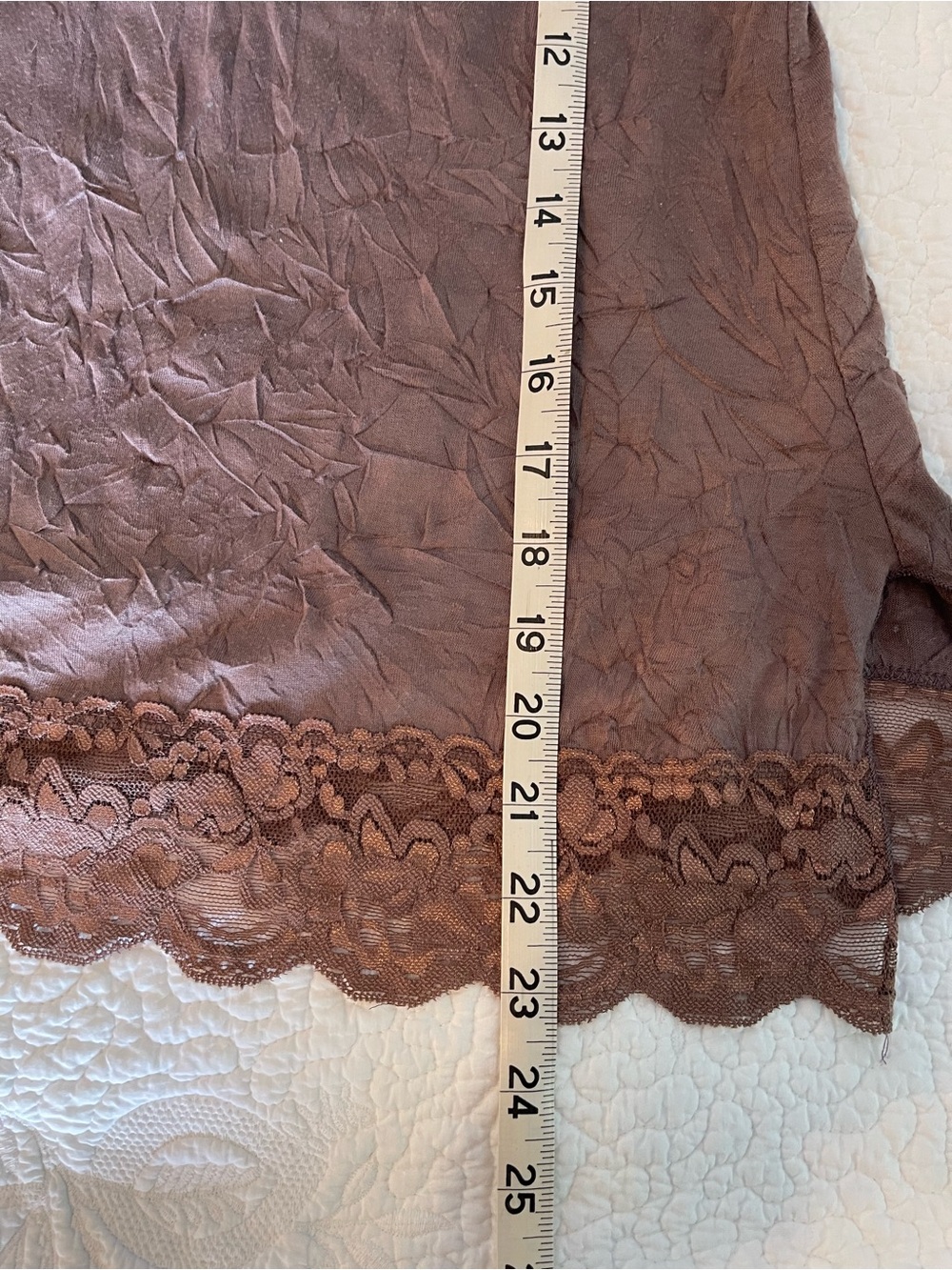 Lot of 2 Trim Cami Nightdress in Brown and Peach - Picture 5 of 5